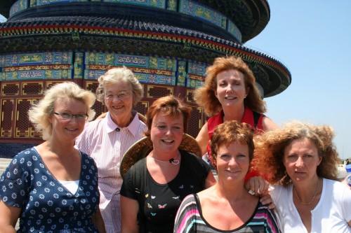 Jentene ved Temple of Heaven